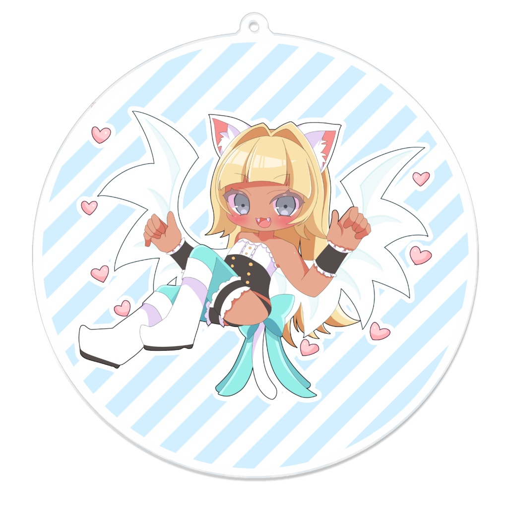 【アクリルキーホルダー】SDもげち-天使りばいばる-【/ᐠ。ꞈ。ᐟ\】