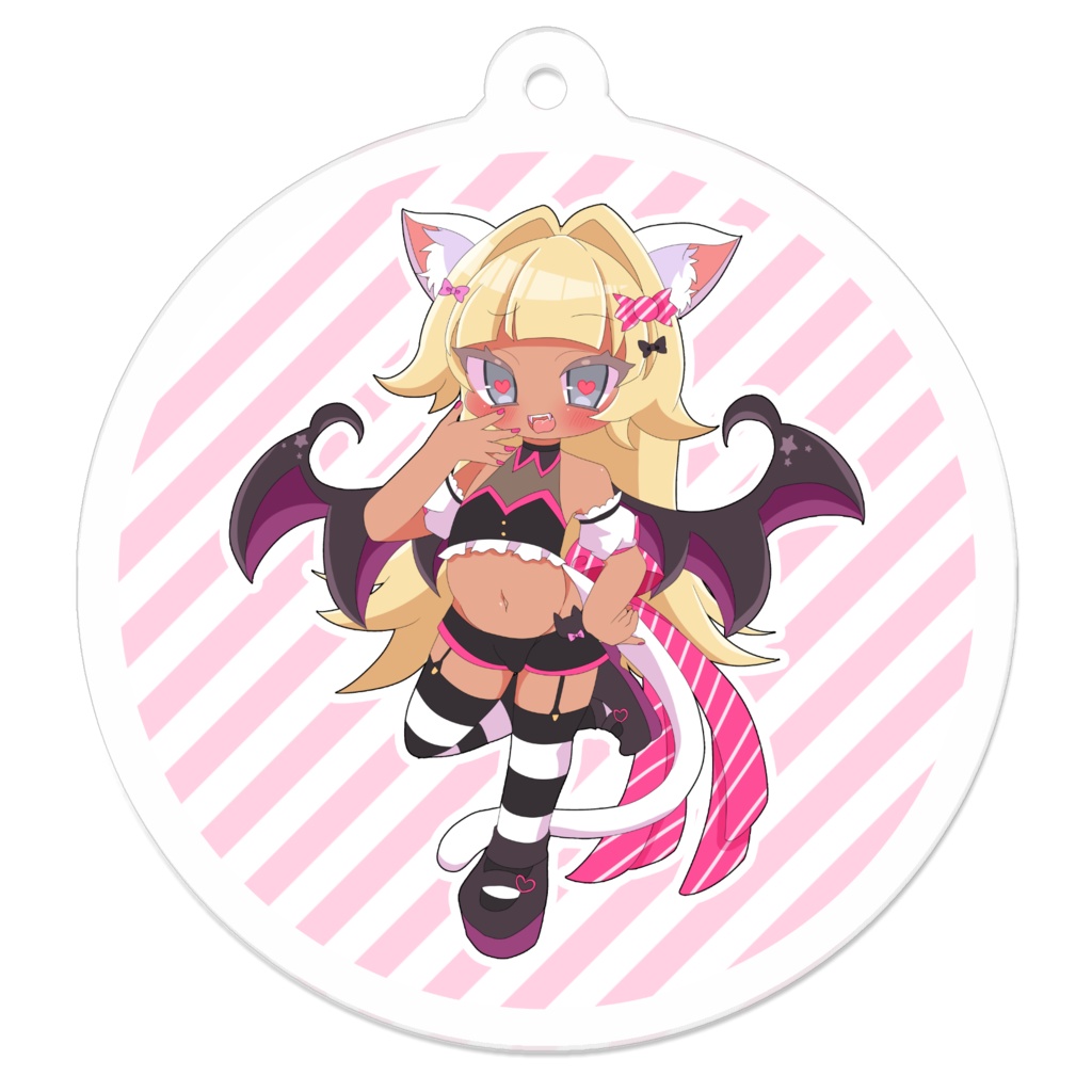 【アクリルキーホルダー】SDもげち-小悪魔りばいばる-【/ᐠ。ꞈ。ᐟ\】