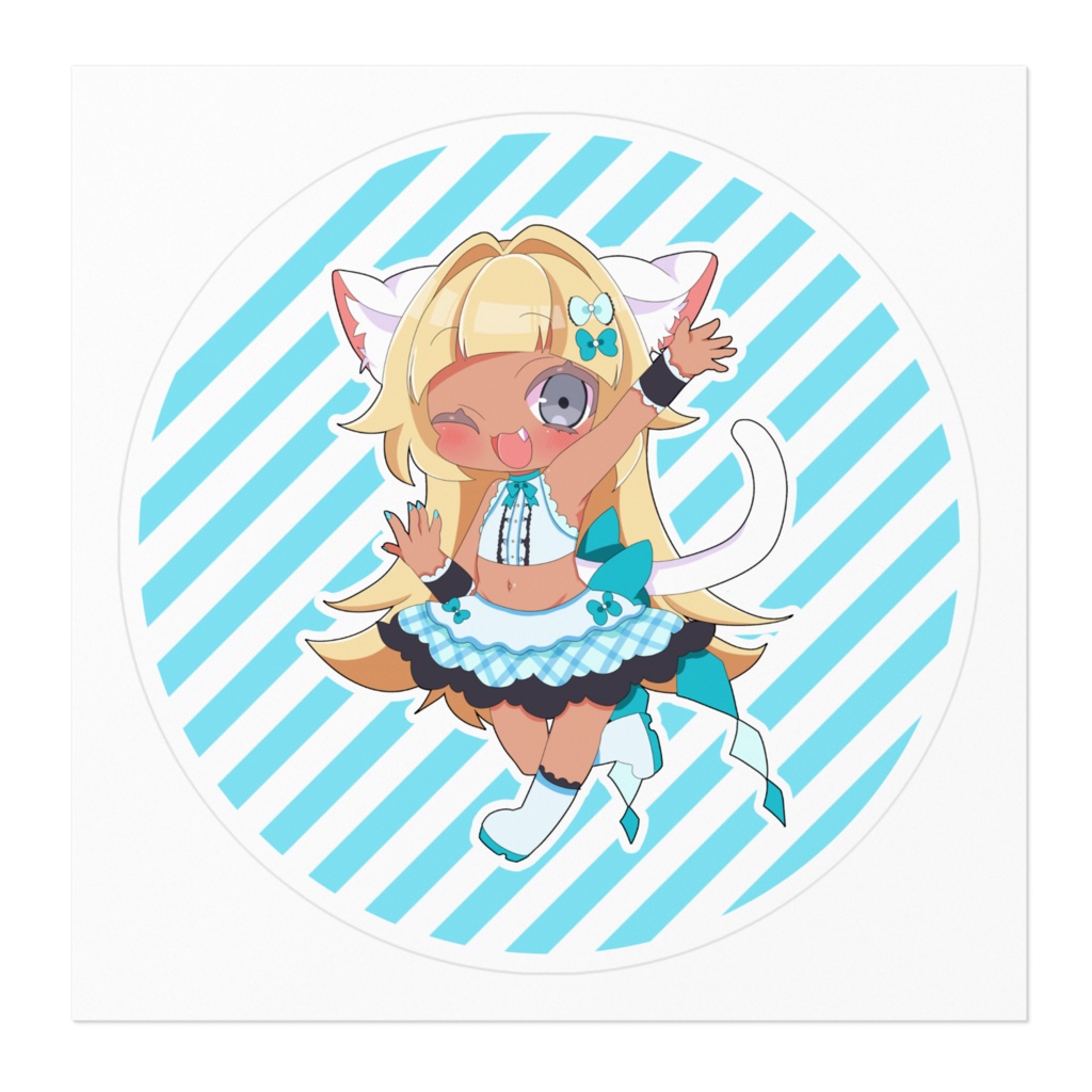 【1周年記念】まぁるいもげちステッカー-アイドル-