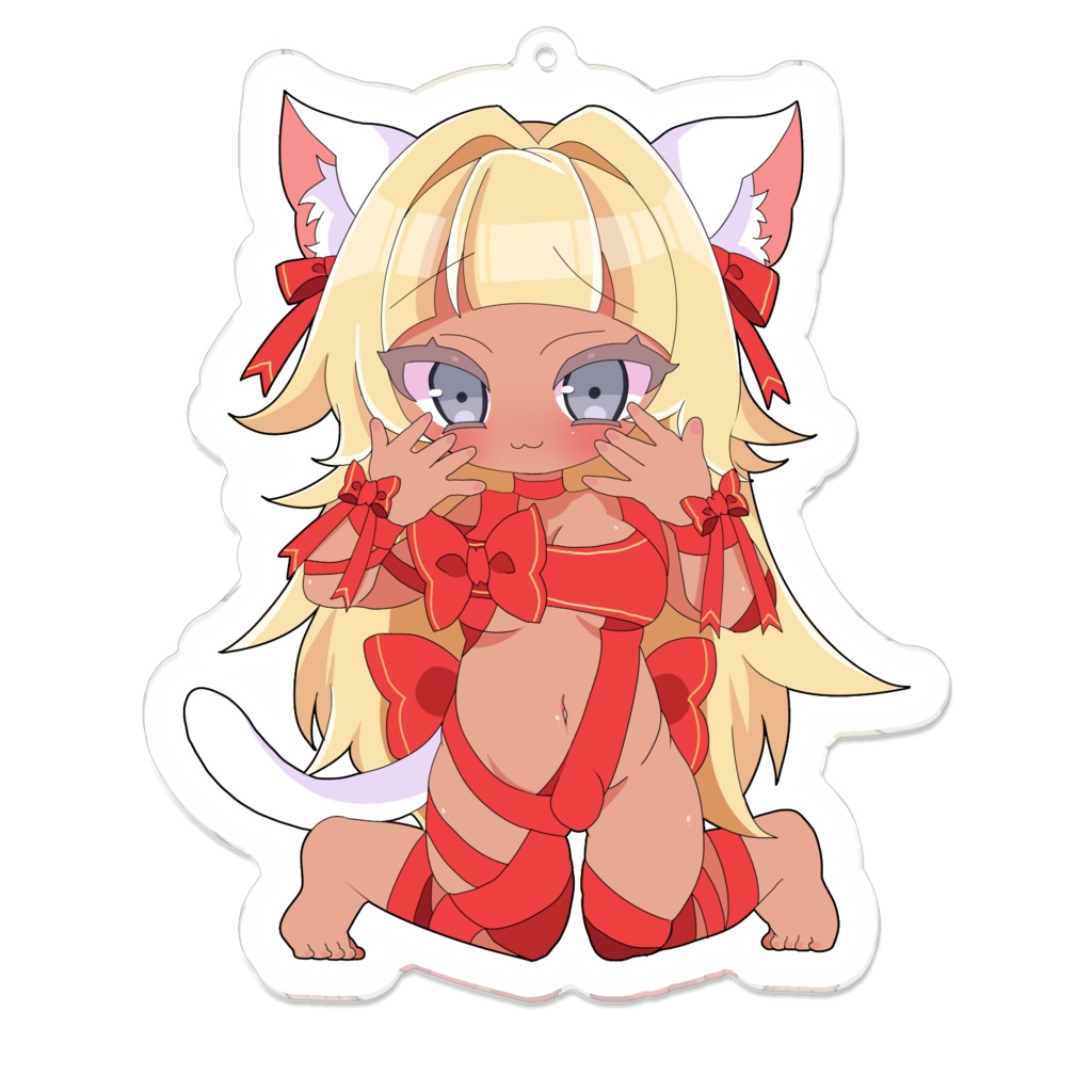 【くりすます】SDもげち-くりすますぷぇぜんと/ᐠ。ꞈ。ᐟ\-【アクリルキーホルダー】