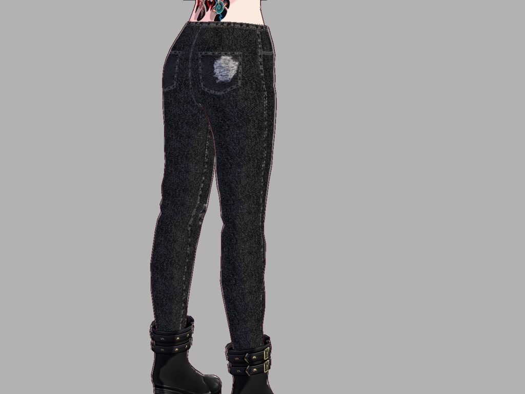 Black Distressed Jeans