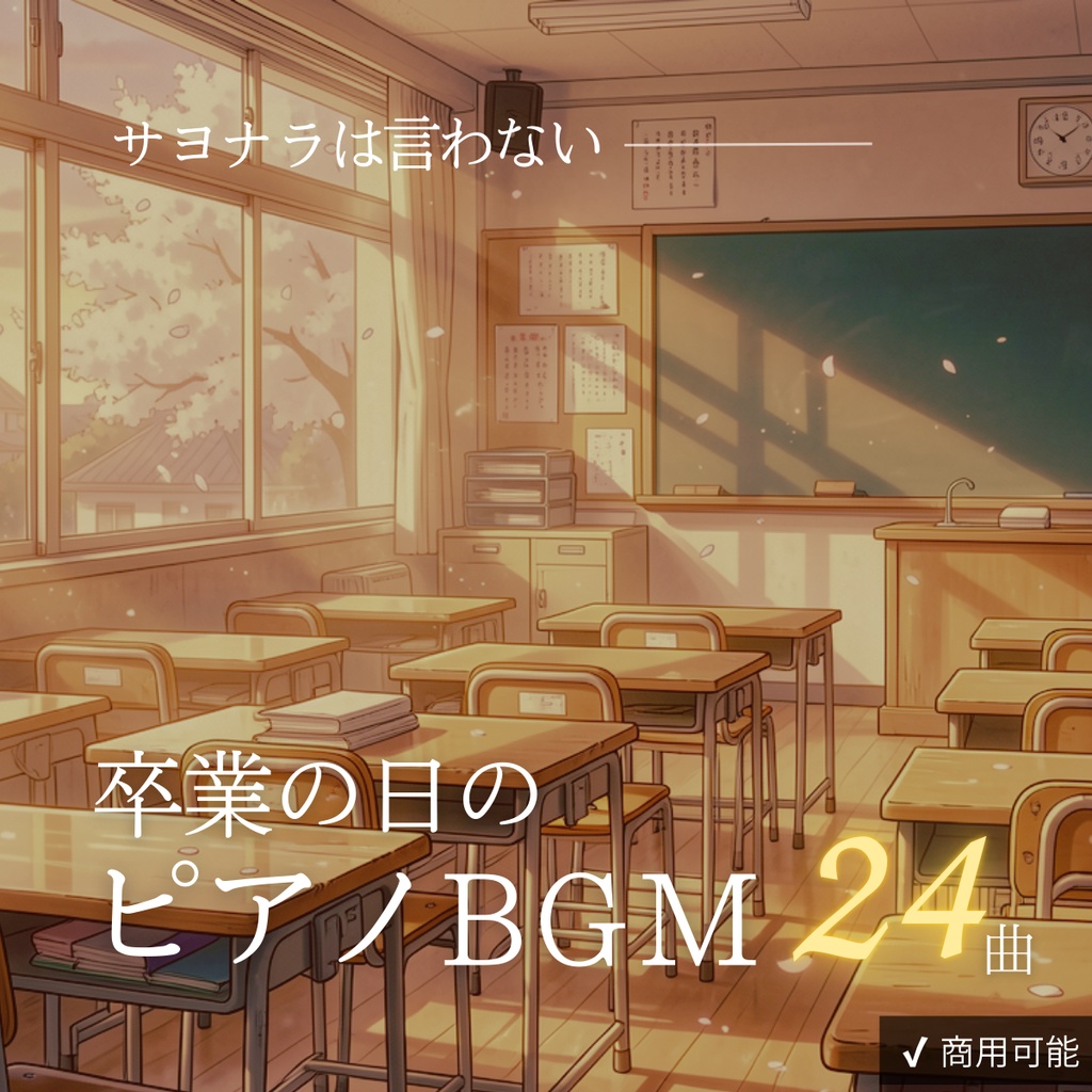 卒業ピアノBGM集｜出会いと別れの記憶【商用利用可・全24曲】