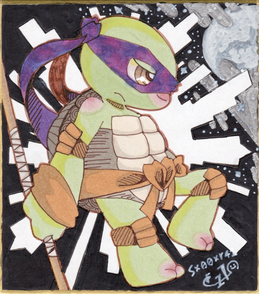 Tmnt 2k7ドナテロ原画色紙 Hajimemichi Booth