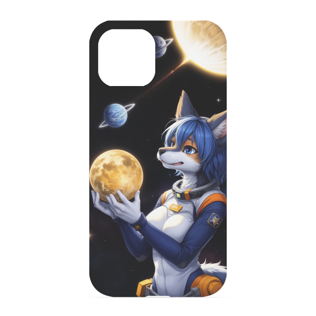 【ケモノ】Furry in Space iPhoneケース
