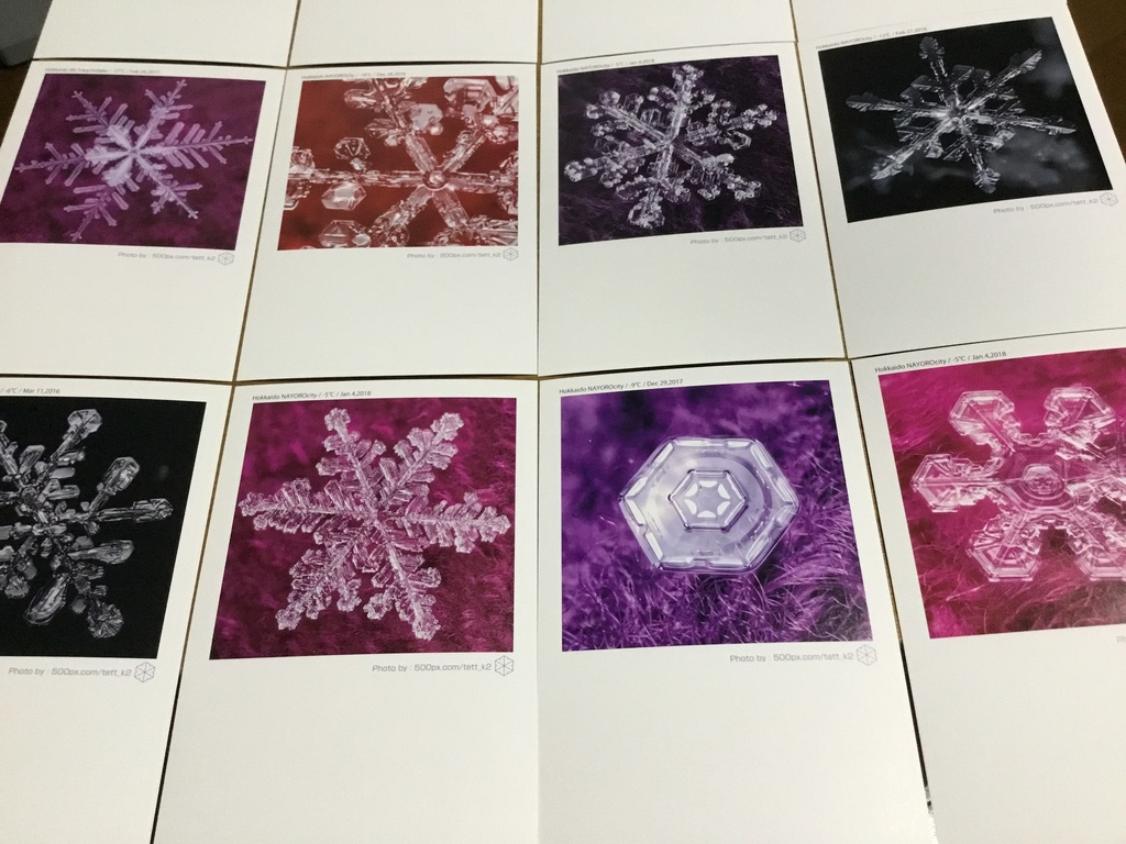 雪結晶 Snowflakes ポストカード 12枚セット