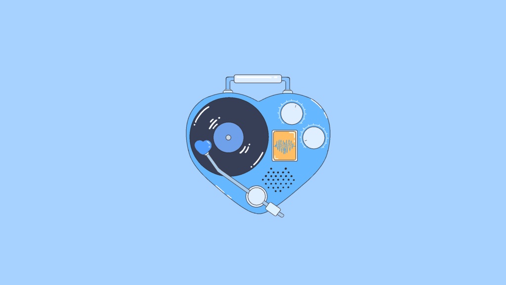 (無料版あり!)【アニメーション素材】レコードプレイヤー1