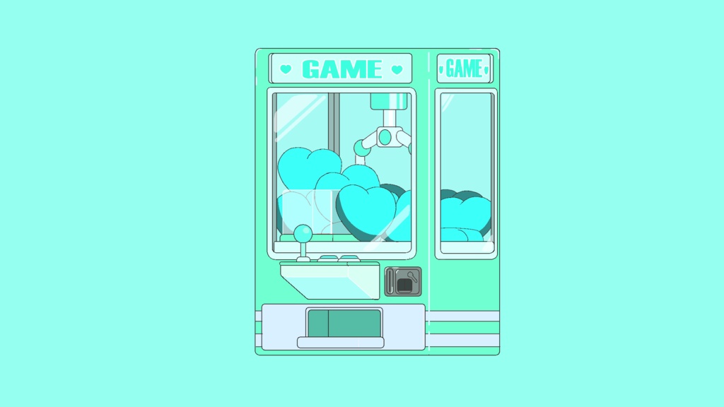 【配信者や編集におすすめ】【アニメーション素材】かわいいクレーンゲーム1(無料版あり!)