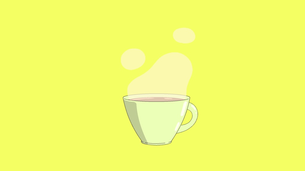 【透過アニメ素材】かわいいコーヒー2(無料版あり)