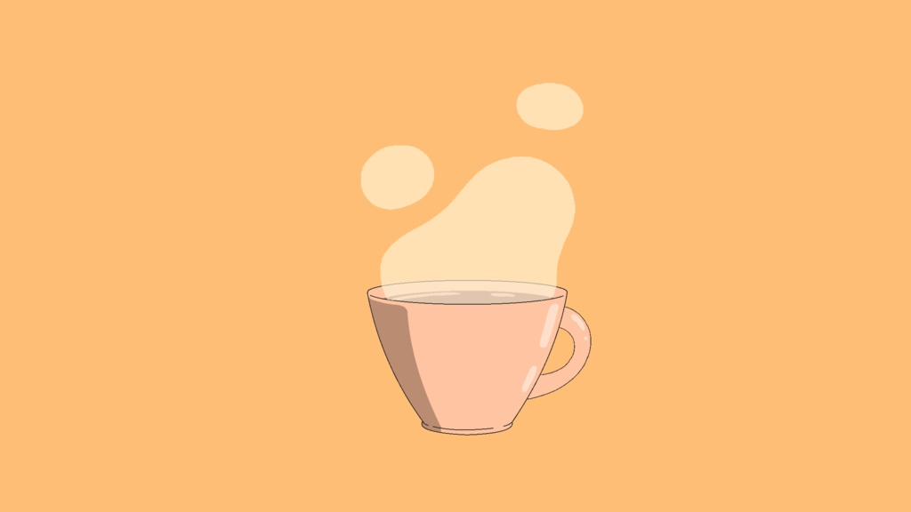 【透過アニメ素材】かわいいコーヒー2(無料版あり)