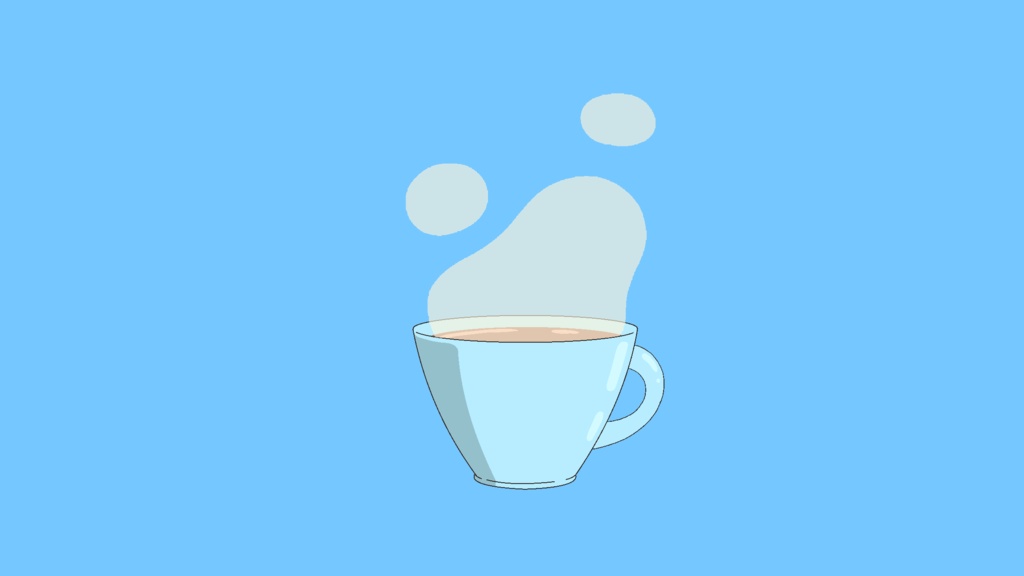 【透過アニメ素材】かわいいコーヒー2(無料版あり)