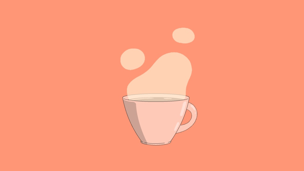 【透過アニメ素材】かわいいコーヒー2(無料版あり)