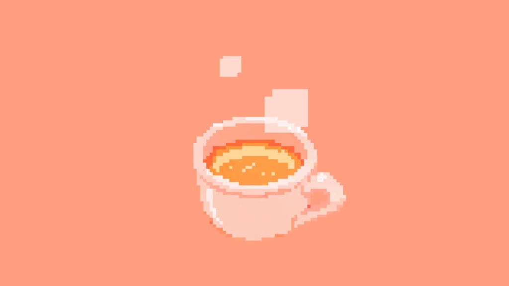 【ドットアニメ素材】かわいいコーヒー1(無料版あり)