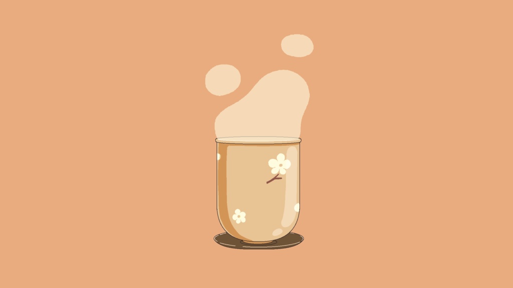 【透過アニメ素材】湯吞1(無料版あり)