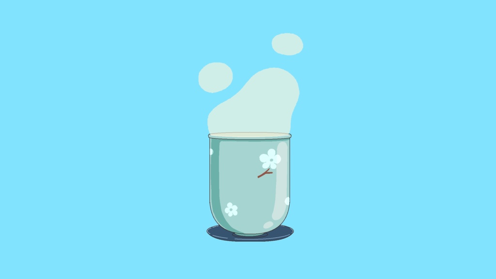 【透過アニメ素材】湯吞1(無料版あり)