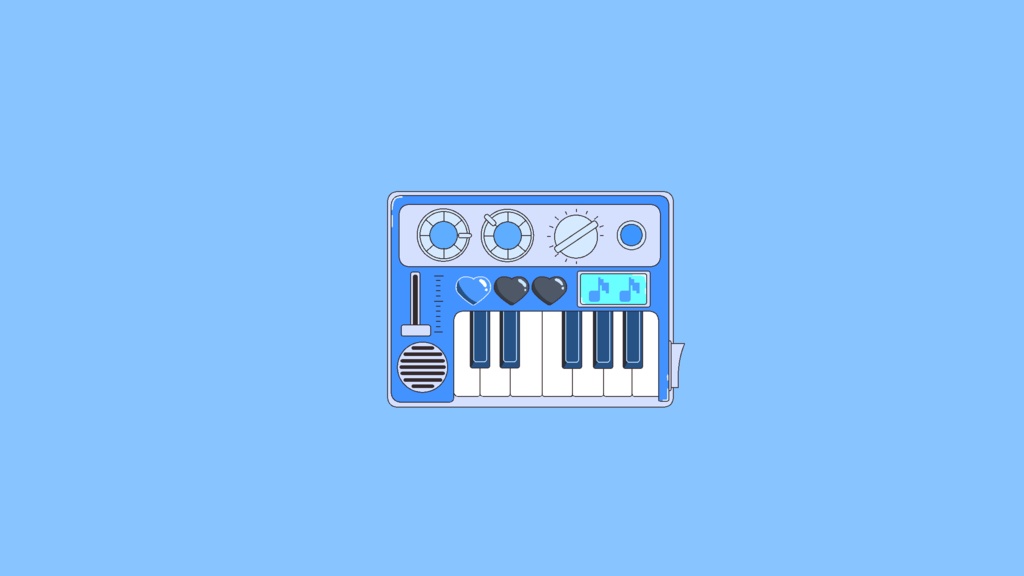 【透過アニメ素材】ピアノ1(お試し版あり)