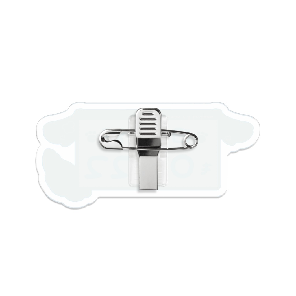 ナンバープレート風アクリルバッジ(💙)