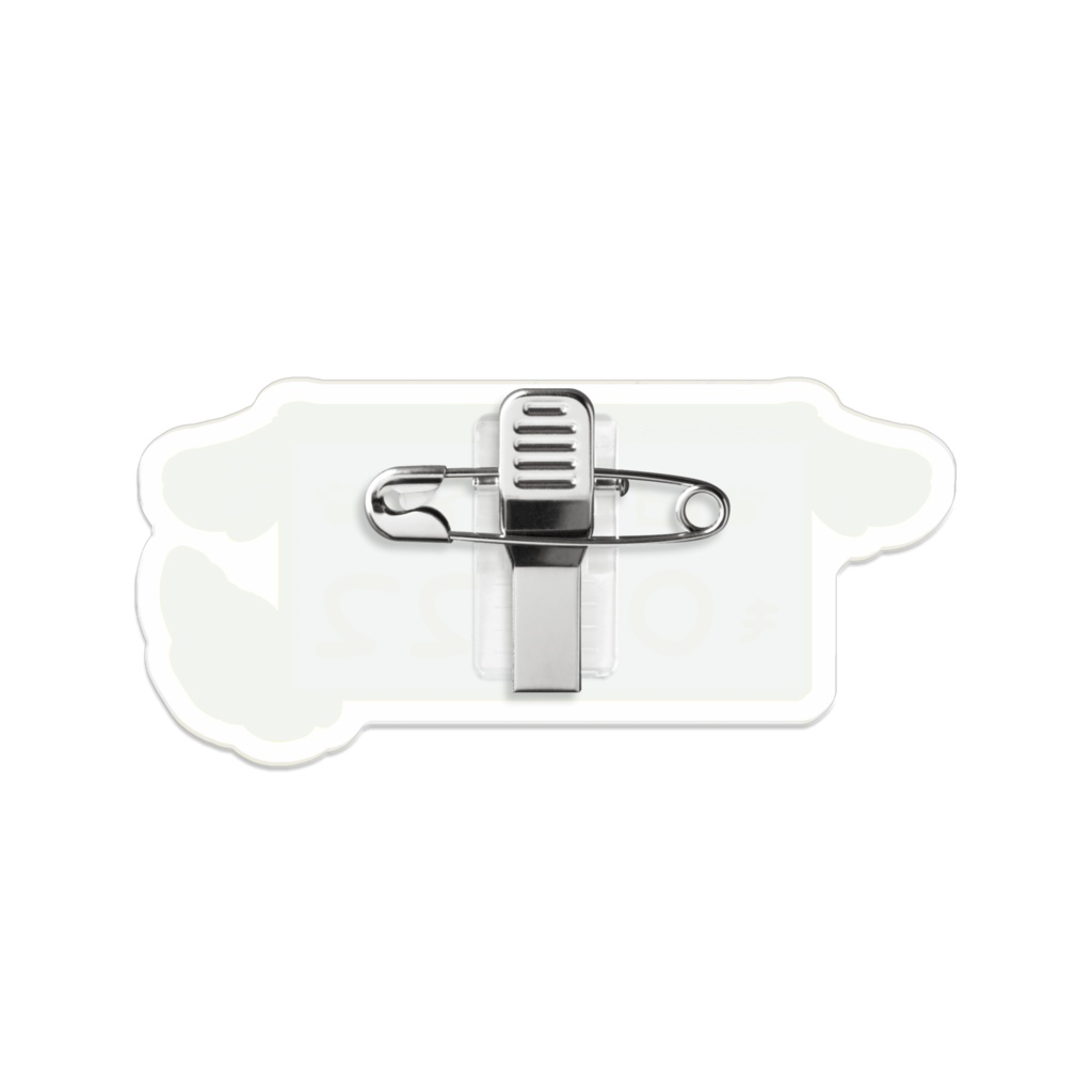 ナンバープレート風アクリルバッジ(💛)