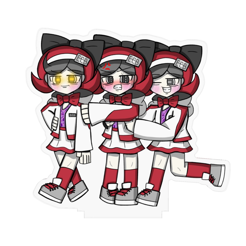 【鉄道擬人化】名鉄3100系 (KIRAちゃん) 3重連 アクリルフィギュア