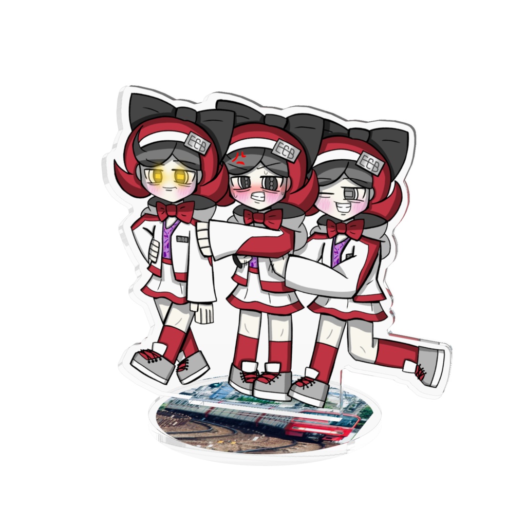 【鉄道擬人化】名鉄3100系 (KIRAちゃん) 3重連 アクリルフィギュア