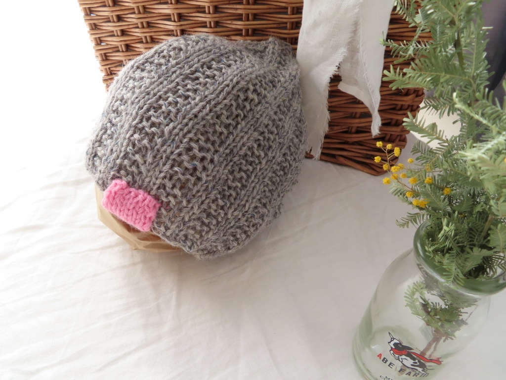 ちいさいサイズのニット帽 ー よこさんの手作りニットシリーズ