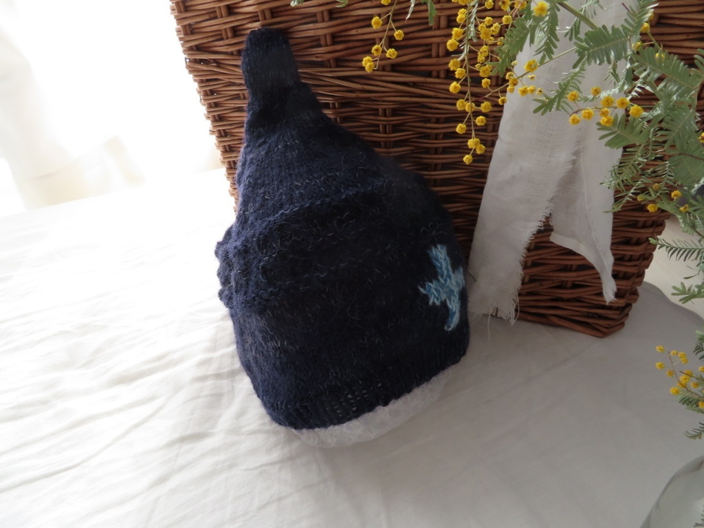 おおきいサイズのニット帽 ー よこさんの手作りニットシリーズ