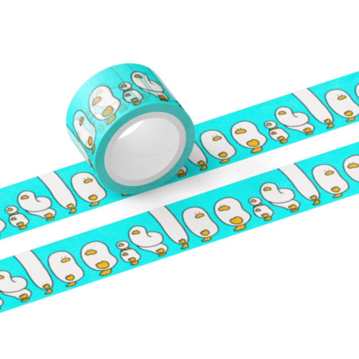 アヒルンルンの行進マスキングテープ(25mm幅)