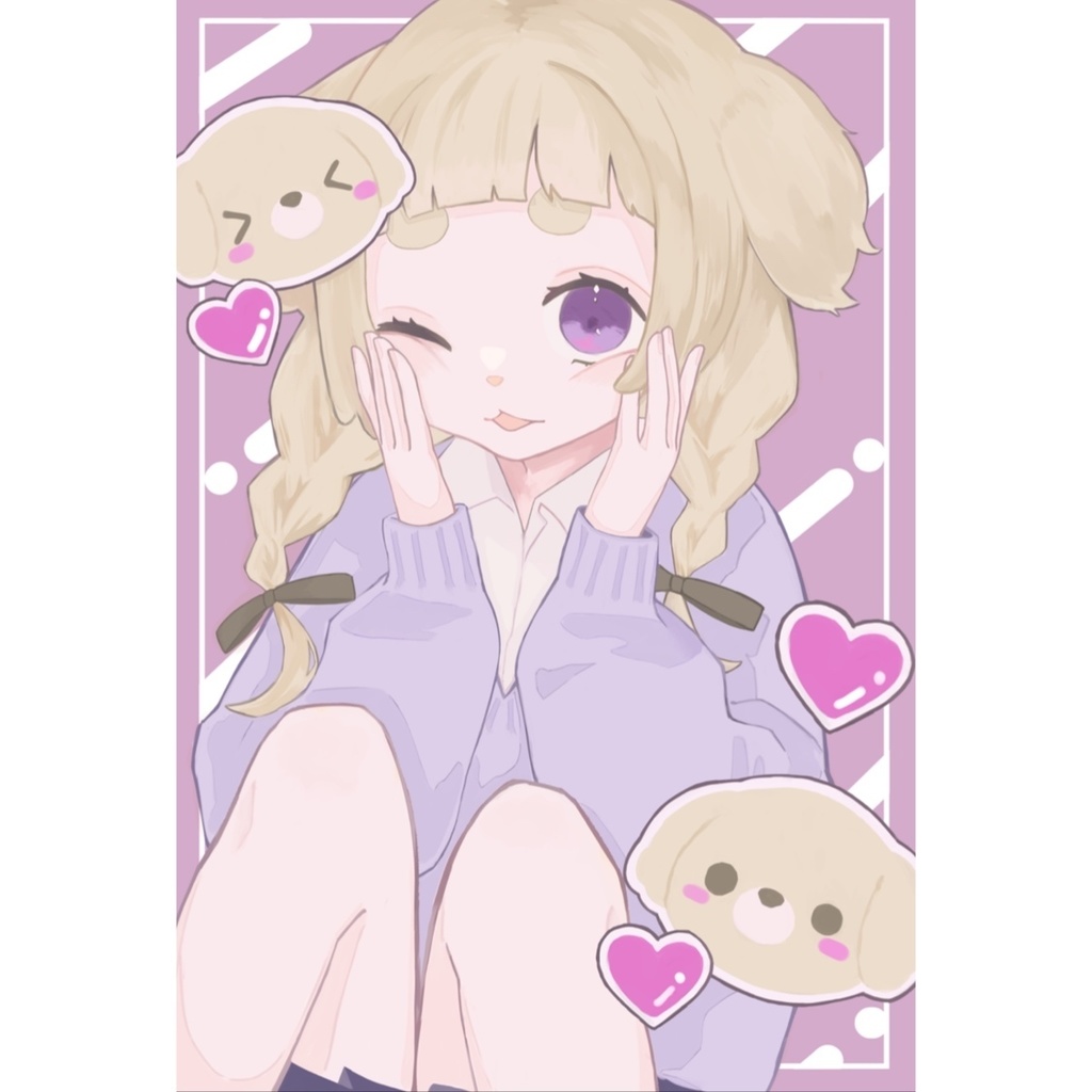 【ポストカード】犬系女子高生