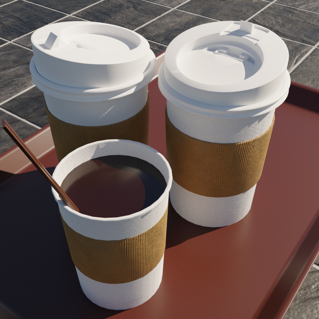 【3Dモデル】ちょっとおしゃれな紙コップ