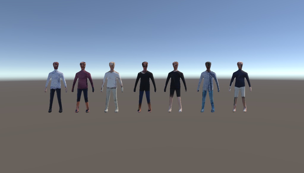 【3Dモデル】船(大、小)ローポリ人間セット