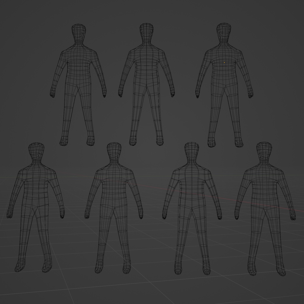 【3Dモデル】船(大、小)ローポリ人間セット