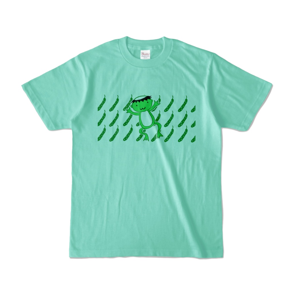 かぱおさんTシャツ　グリーン
