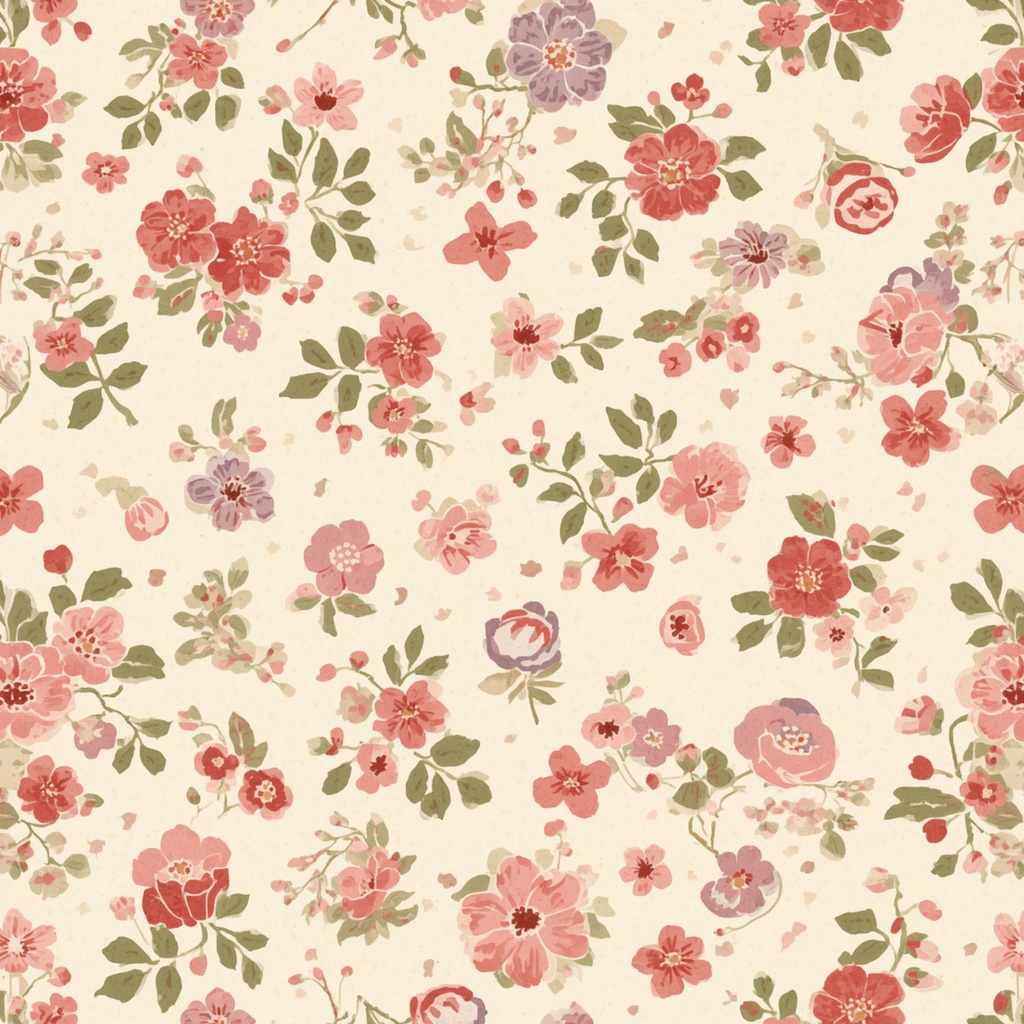 ボタニカル&小花柄 デジタルペーパー 5枚セット|Nazuna Atelier