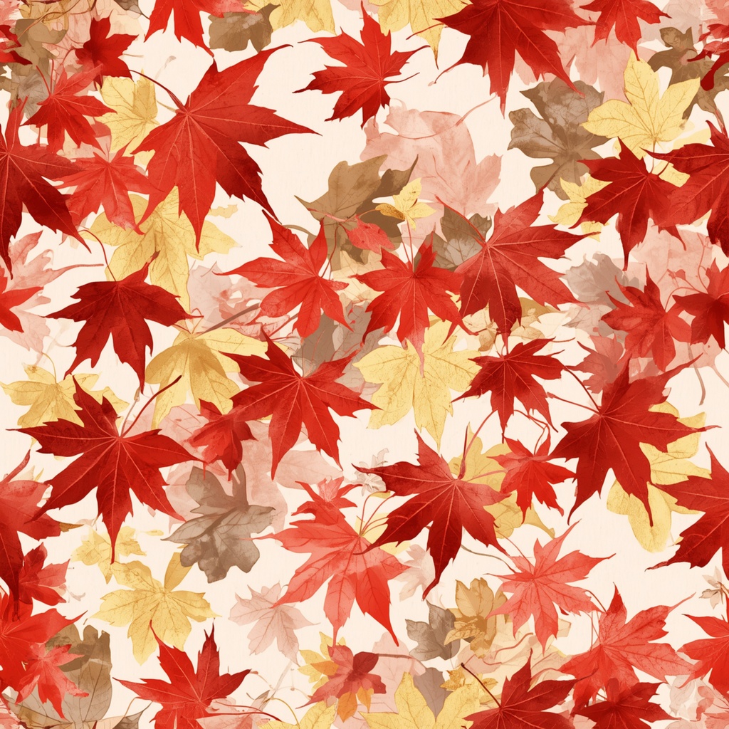 秋色・紅葉 ボタニカル デジタルペーパー 5枚セット|Nazuna Atelier