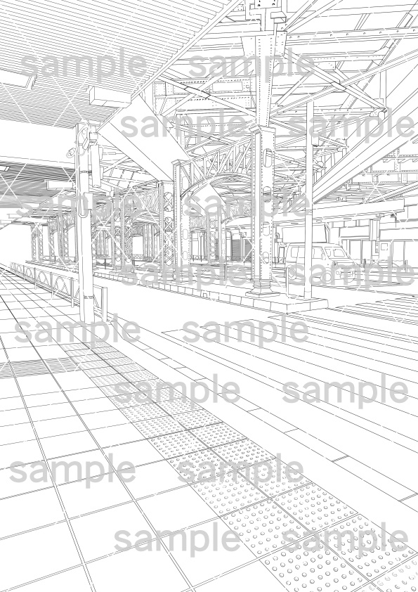 駅前の風景 人なし 人あり