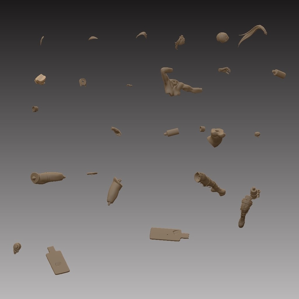 兎美ショーコverプリントバトルSTLデータ