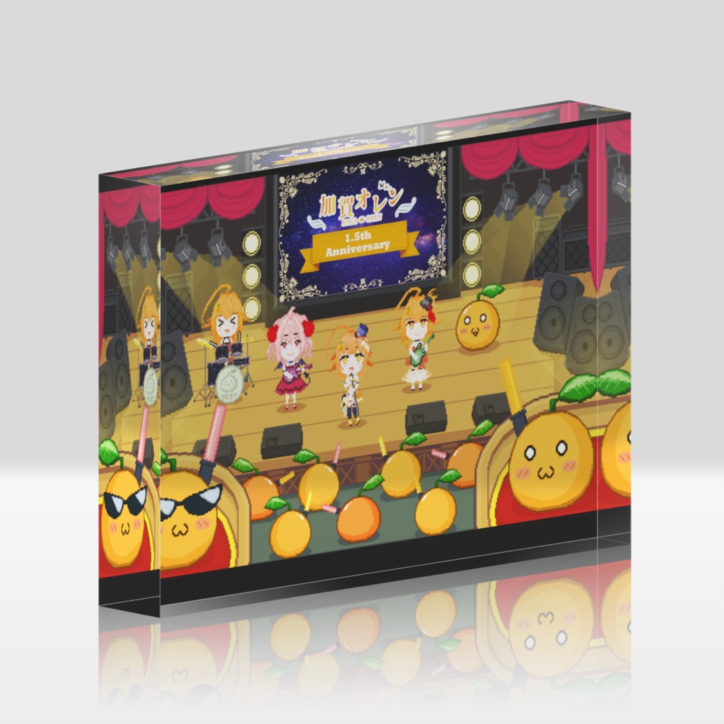 1.5th anniversary acrylic block