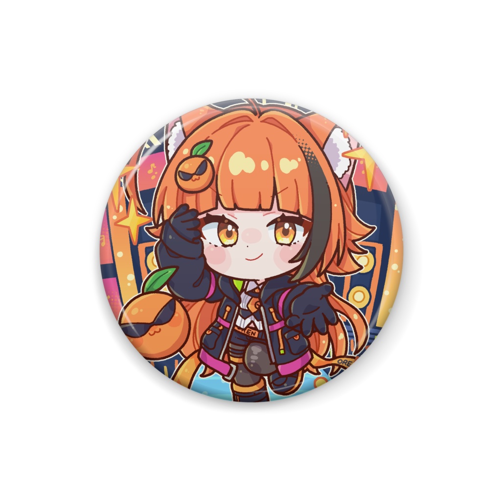 【Jacket】Chibi orange badge