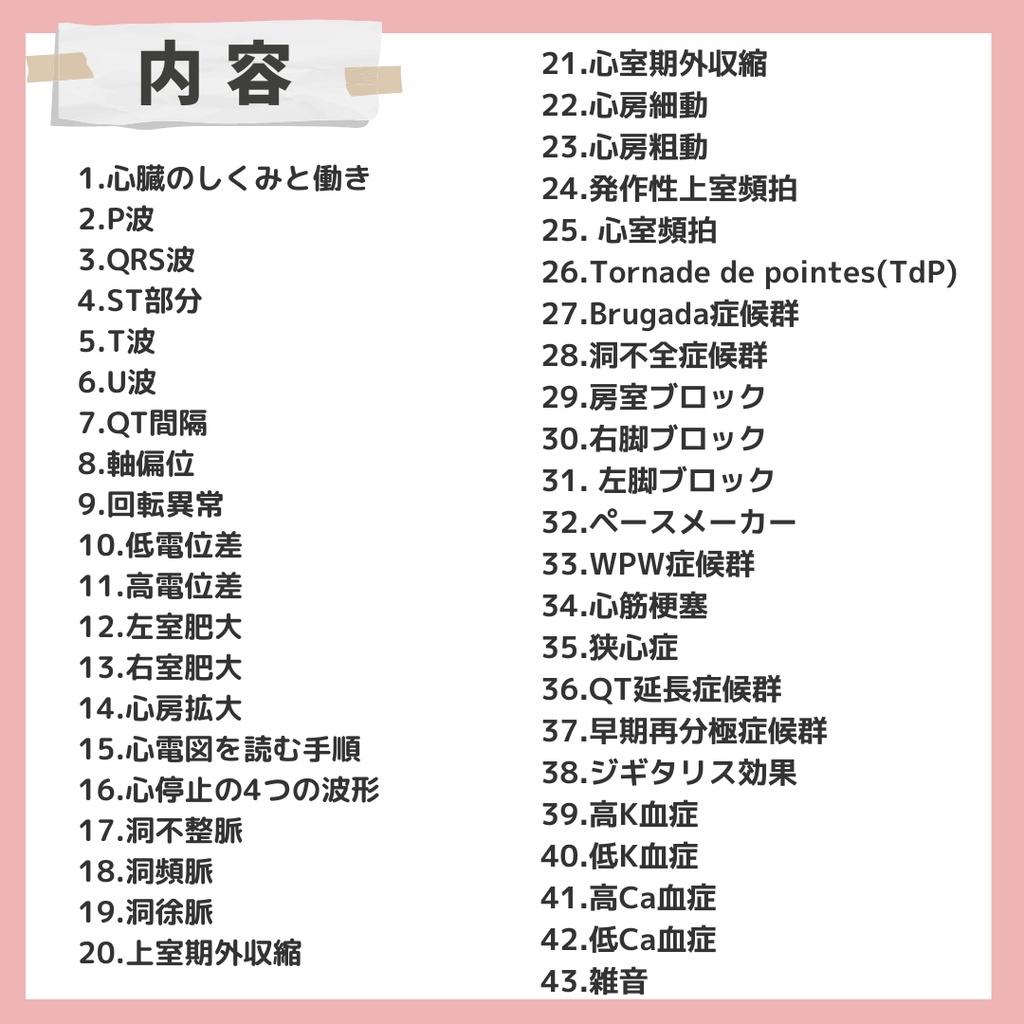 【4級用】心電図まとめノート