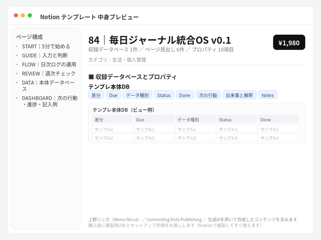 毎日ジャーナル統合OS v0.1