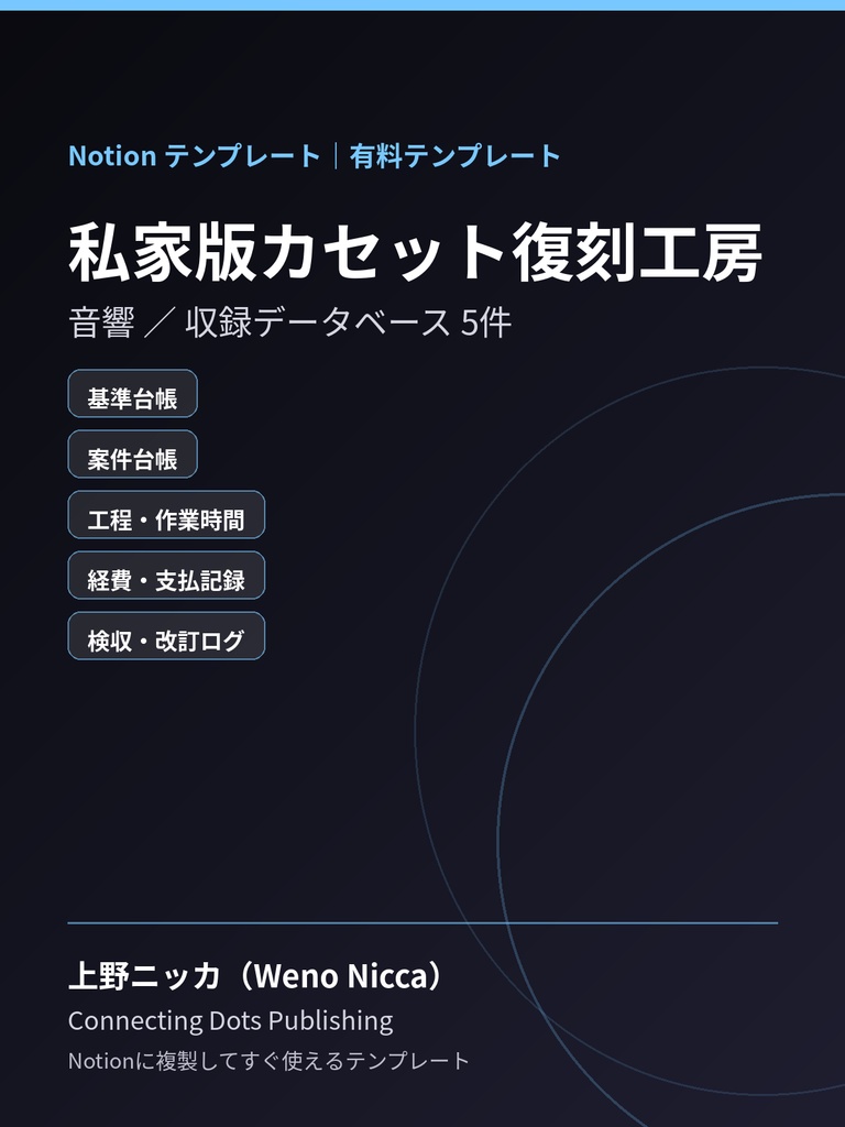 私家版カセット復刻工房｜Notionテンプレート