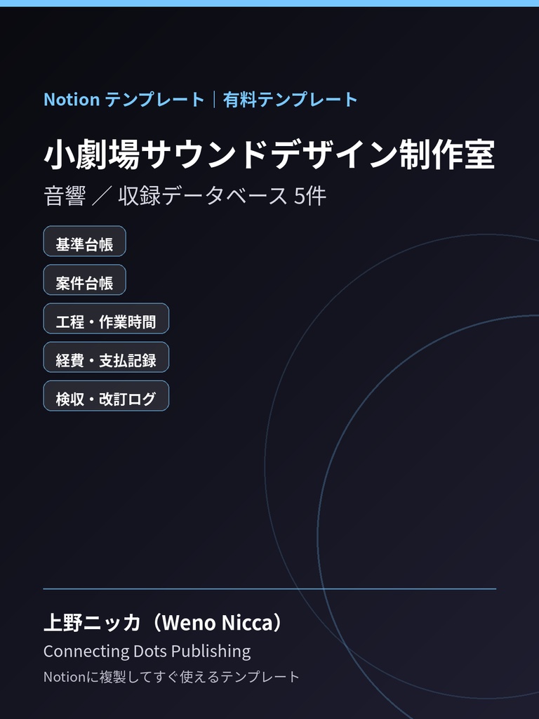 小劇場サウンドデザイン制作室｜Notionテンプレート