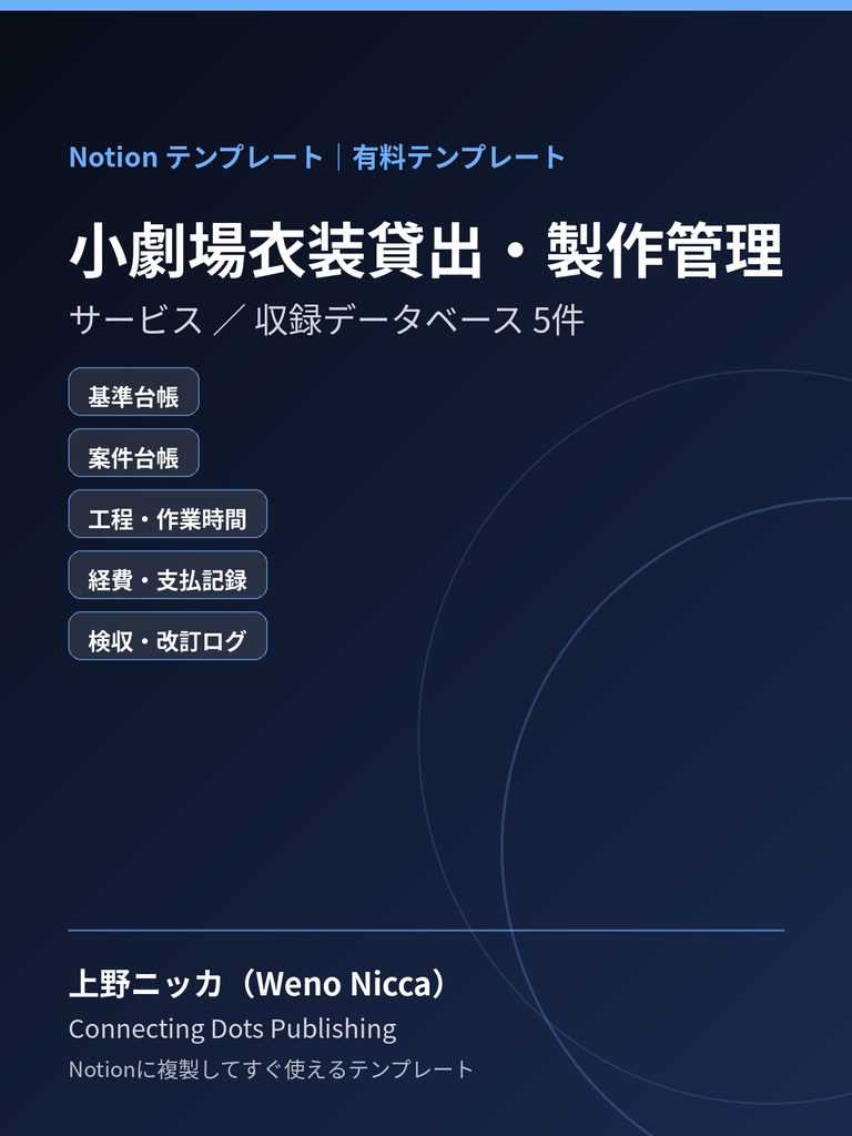 小劇場衣装貸出・製作管理｜Notionテンプレート