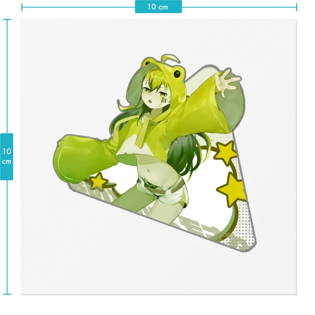 frog monaca sticker / カエルモナステッカー