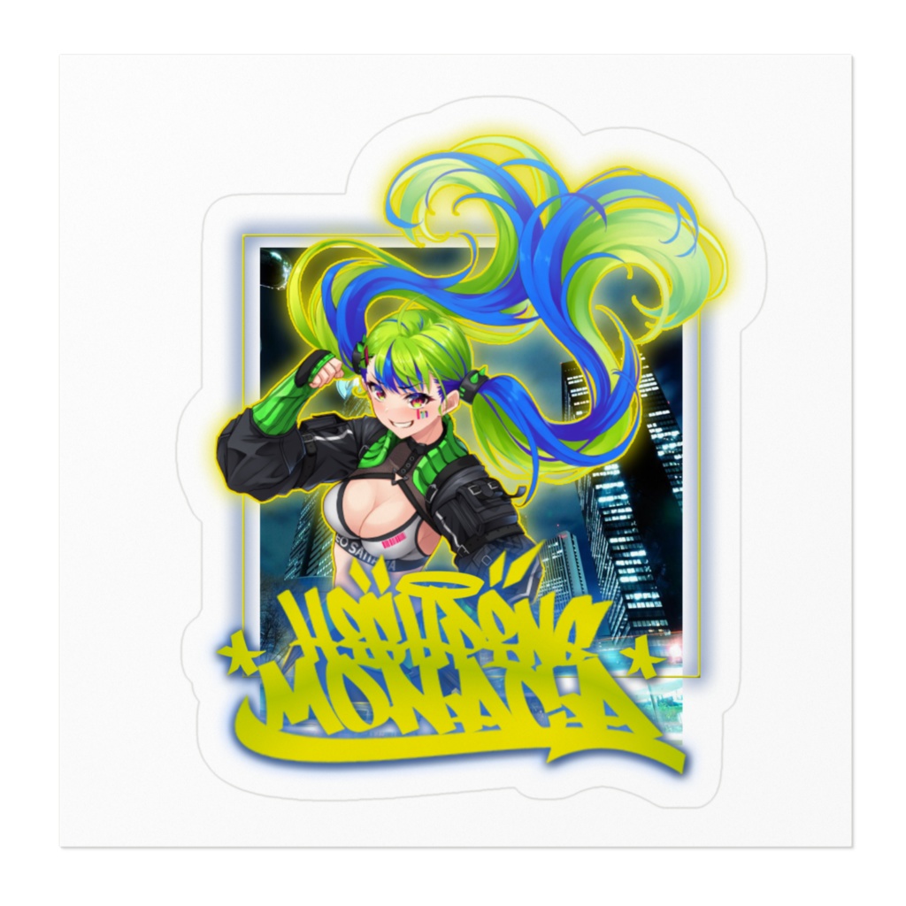 はいぴんぐモナカ OSHI ステッカー (100mm)