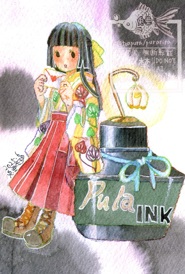 フレームレス原画「ときめく文具と画材展」