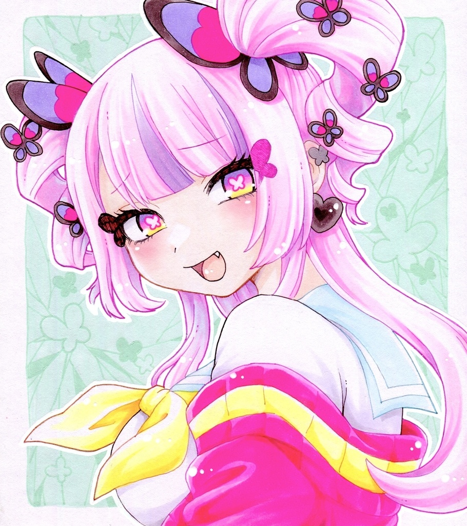 手描きイラスト 原画 ボンバーガール CCJ 最愛チアモ - 《 ぺぺろんて  