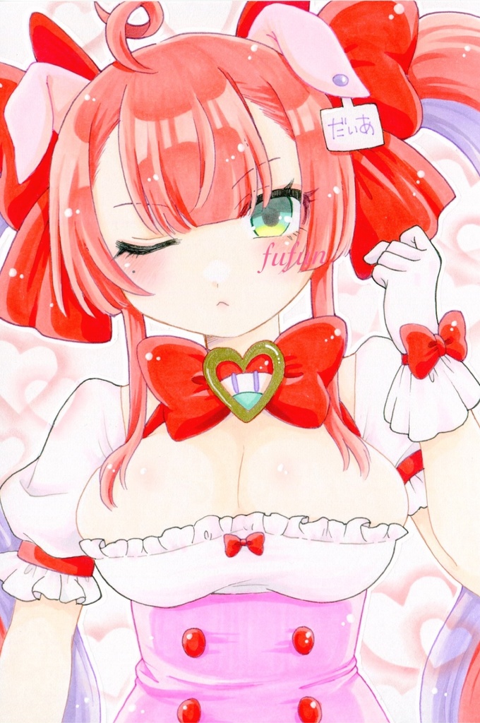 手描きイラスト 麻雀ファイトガール 魔法少女 ミツモトダイア