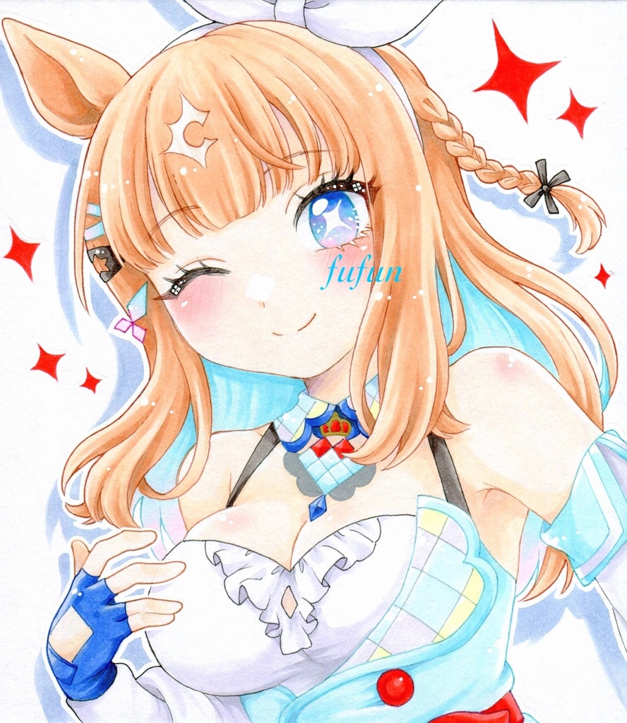 手描きイラスト ウマ娘 アーモンドアイ 原画