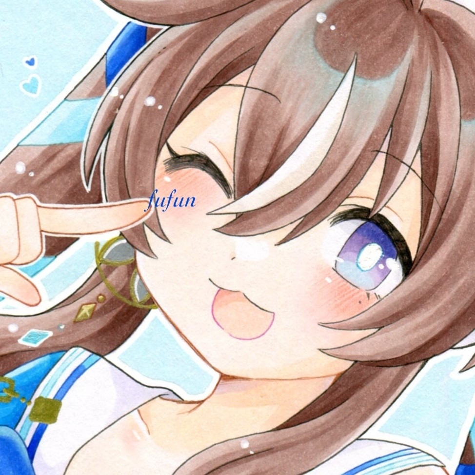 手描きイラスト ウマ娘 ヴィブロス 色紙