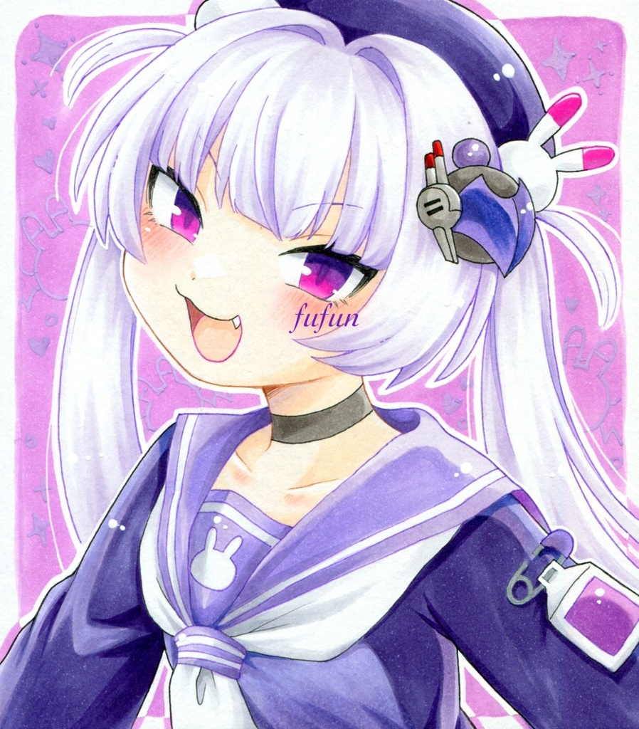 手描きイラスト ボンバーガール ダァク